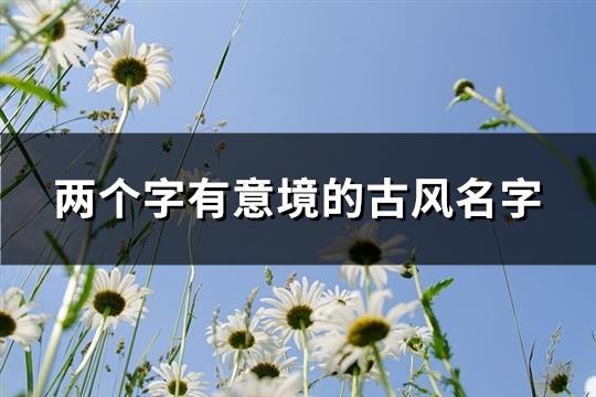 两个字有意境的古风名字(共387个)